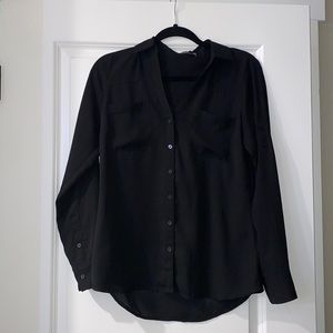 Black EXPRESS button-up dress shirt. Small. Worn, no stains no holes no marks.